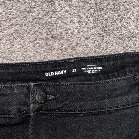 Black Pop Icon Skinny Old Navy Jeans Size 22 - Picture 4 of 5